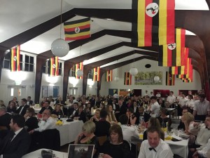Guests enjoying the Uganda themed dinner